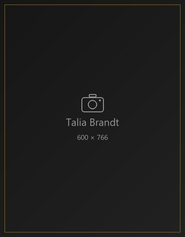 Talia Brandt, portfolio portrait